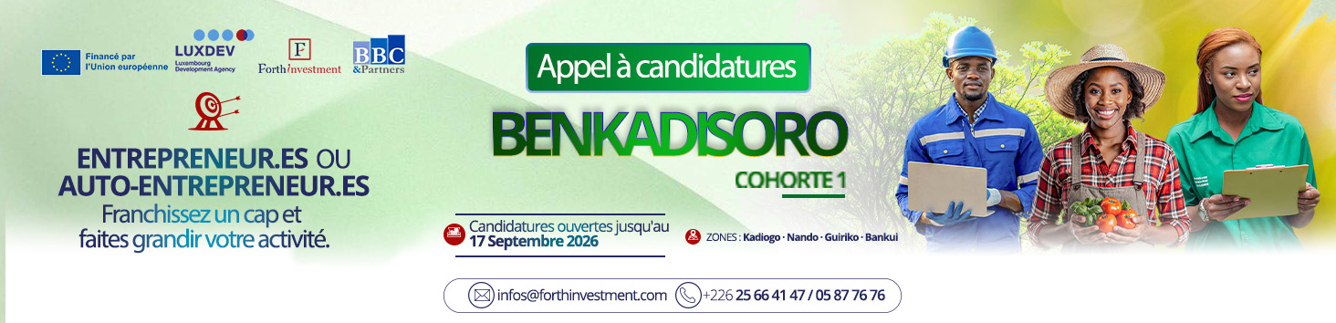 BENKADISORO — Appel à candidatures · Cohorte 1